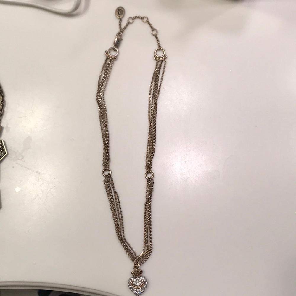 Juicy Couture Pavé Heart Necklace